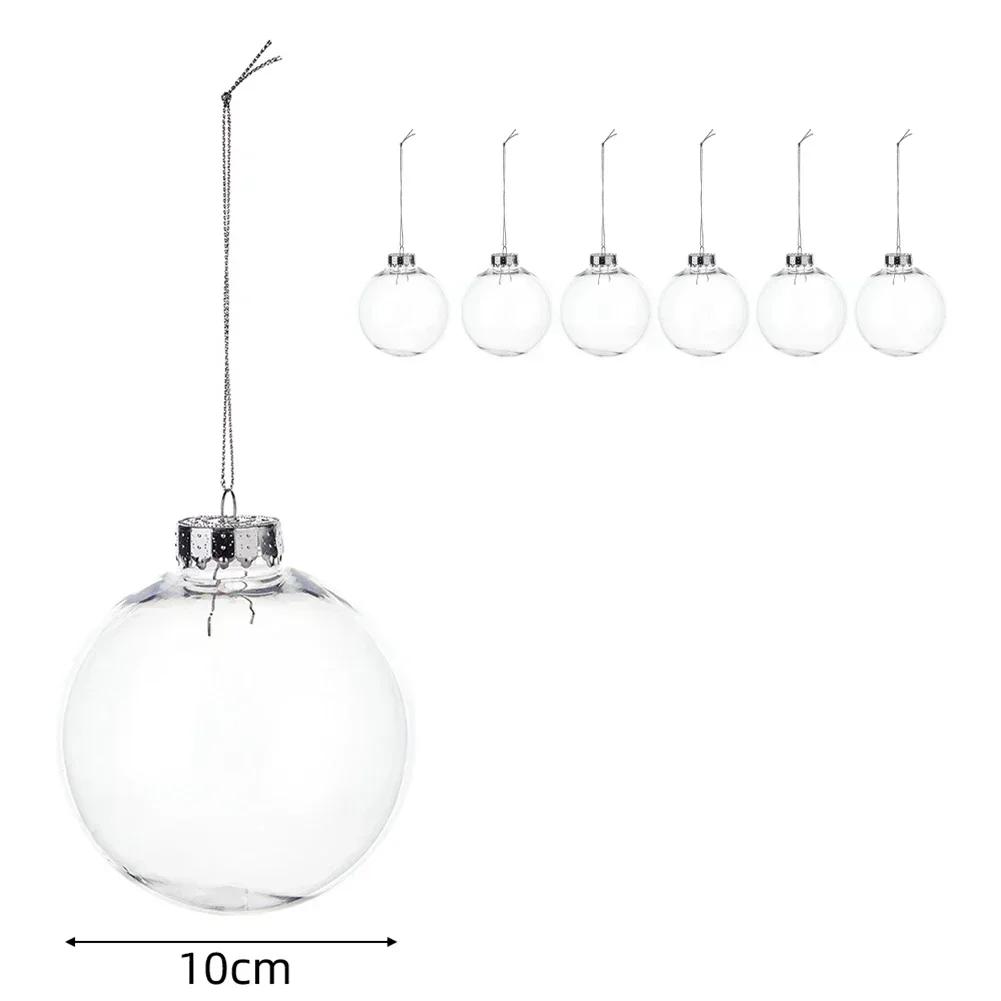 DIY Christmas Fillable Transparent Acrylic Ball For Christmas Tree Wedding Party Other