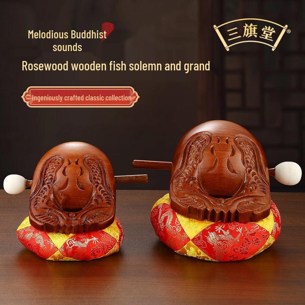Taiwanisches Violettes Sandelholz Holzfisch - Buddhistisches Dekompressions Dharma-Instrument