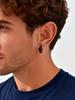 Punk Skeleton Huggies Hoop Earrings for Men,Hypoallergenic Gothic Metal Hoop Earrings,Vintage  Biker Halloween Party Gifts