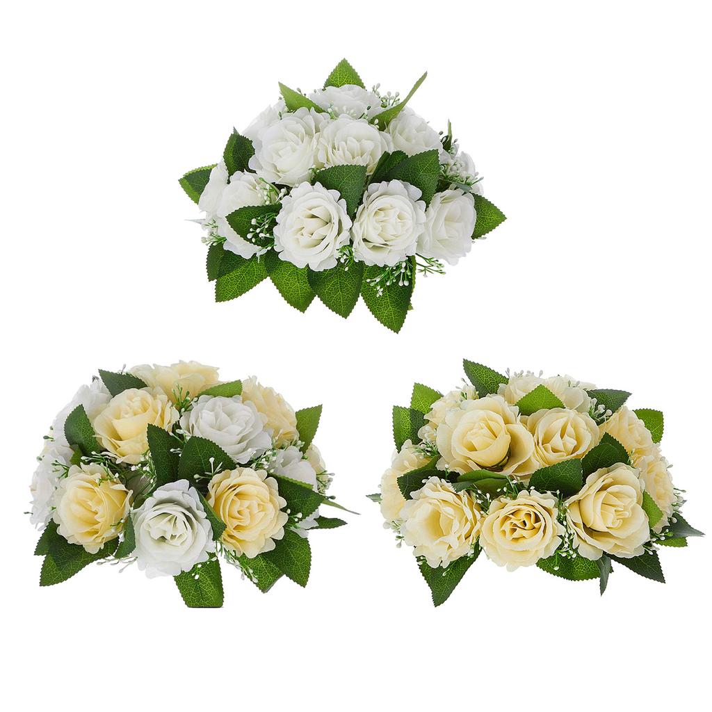 Fake Flower Balls Artificial Rose Flowers for Wedding Party Table Setting Centerpiece Road Lead Flower Rack Decorations