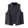 Retro vest women's design sense diagonal placket short coat women's autumn and winter versatile vest women's clothing