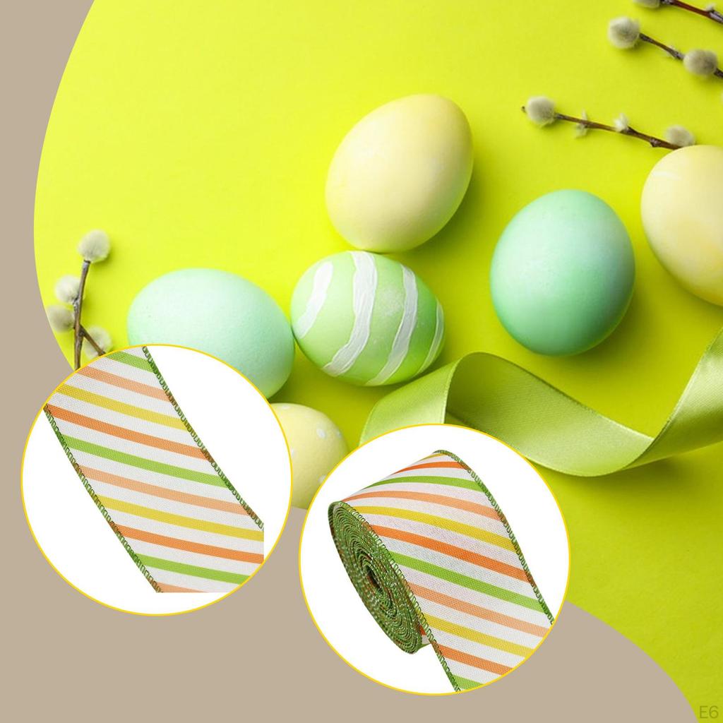 Easter Ribbon 15ft Length Spring Craft for Baskets Crafts Bow Decoration