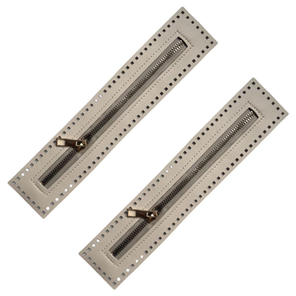 2 ks Kožené šicí zipy Kovové jezdce Zipy Taškové zipy Peněženkové zipy na šití Řemeslné oděvní doplňky pro výrobu tašek