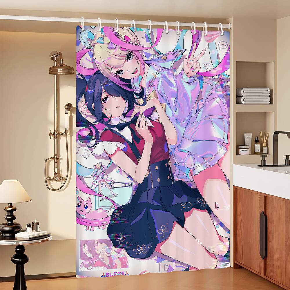 Needy-Girl Overdose Shower Curtain Bath Curtain Print Polyester Fabric Waterproof Bathroom Curtains With Hooks Bath Screen