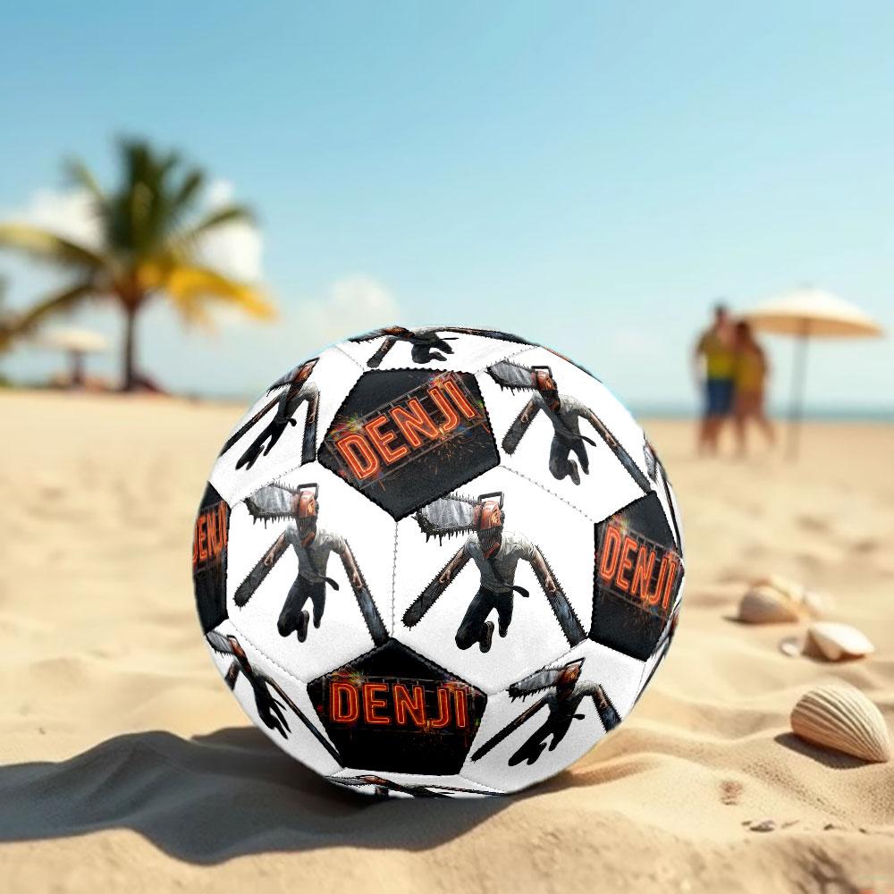 1pc Chainsaw Man Soccer Ball Size 5 Indoor Soccer Ball Fashion Colorful Backyard Game - Great For Sports Fans Gift HE3