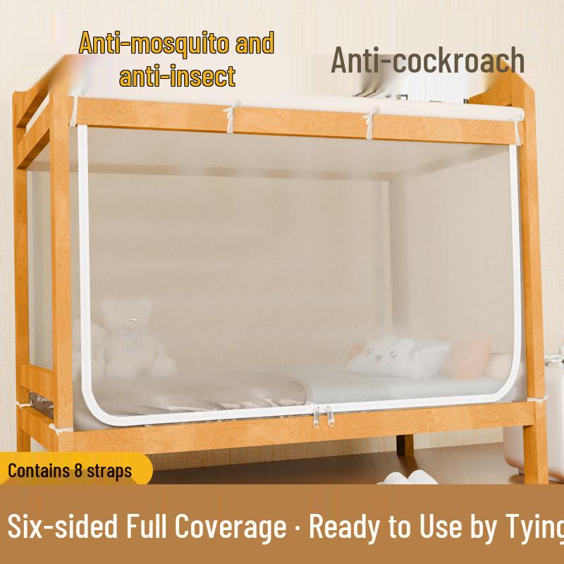 Full Enclosure Blackout Mosquito Net for Student Dorm Bunk Beds
