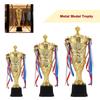 Golden Color Metal Model Trophy Metal Material Golden Statues Cupaward  Competition Soccer