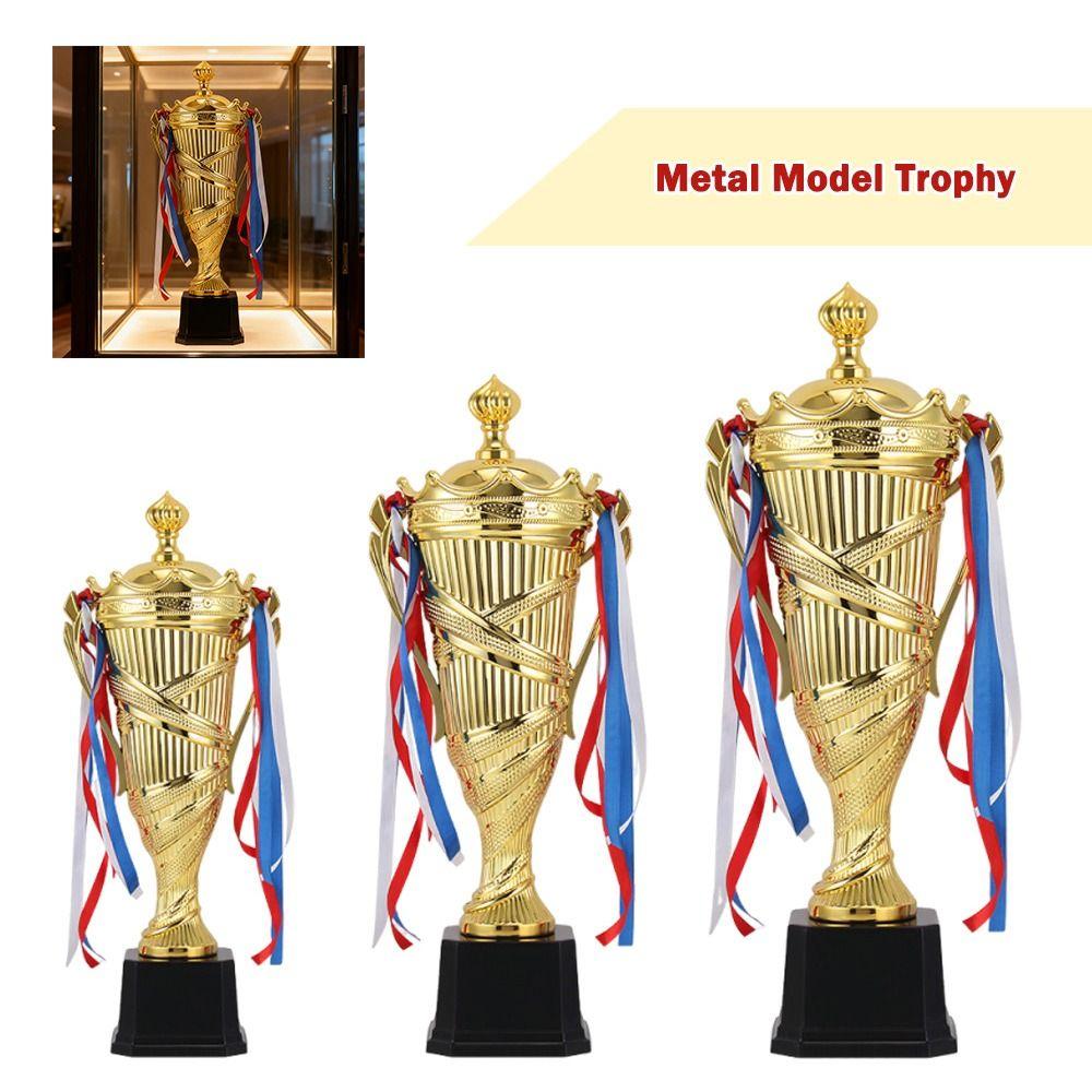 Golden Color Metal Model Trophy Metal Material Golden Statues Cupaward  Competition Soccer