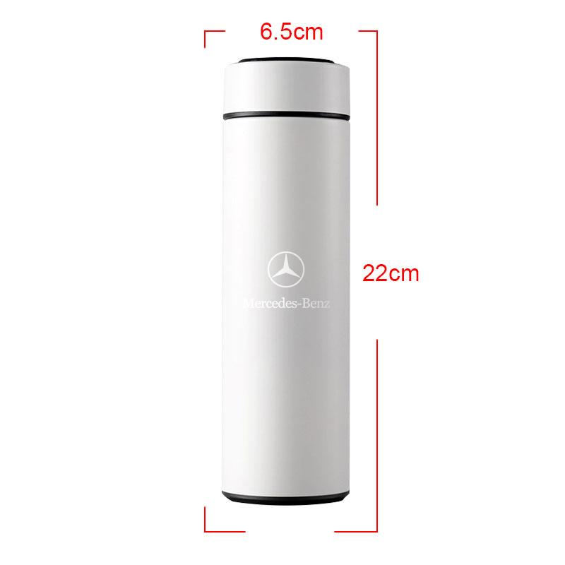 Car Smart Thermos Bottle With Temperature Display Coffee Cup For Mercedes Benz AMG A C E GLC GLA GLE GLB Class W177 W205 W212 W213 X253 X156 W166 X247
