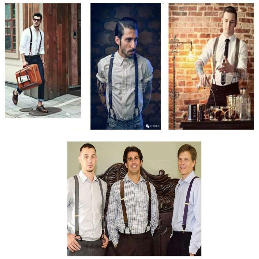 Multiple Styles Y-Back Suspenders Adjustable Button End Suspenders Elastic Suspenders Women