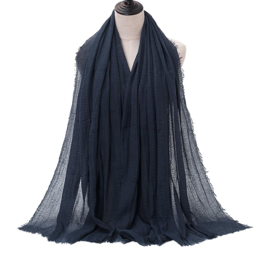 Wrinkle Pleated Plain Hijab 10 Colors Ripple Hijab Women Scarves Veil Crinkle Hijab Scarf