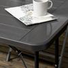 Folding Garden Dining Table for 6, Rectangular Outdoor Dining Table with HDPE Tabletop, Foldable Garden Table with Steel Frame for Balcony, Porch