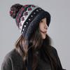 Bandage Red Hat Women's Autumn and Winter Retro Knitted Wool Hat Outdoor Thermal Bald Hat