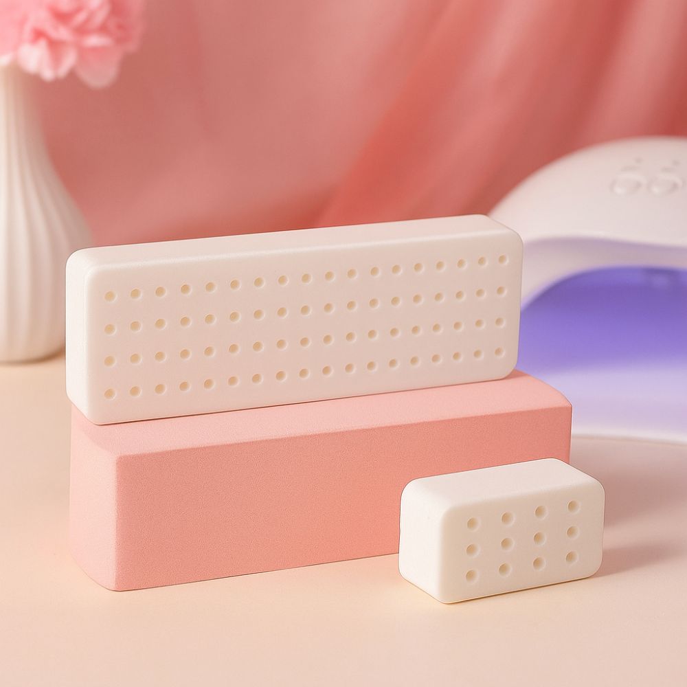 80Holes 12Holes Nail Tools Display Stand Nail Polishing Head Container Box  Nail Technician Tools