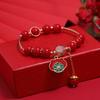 Niche design new exquisite bracelet retro red crystal simple and versatile student creative round bracelet female