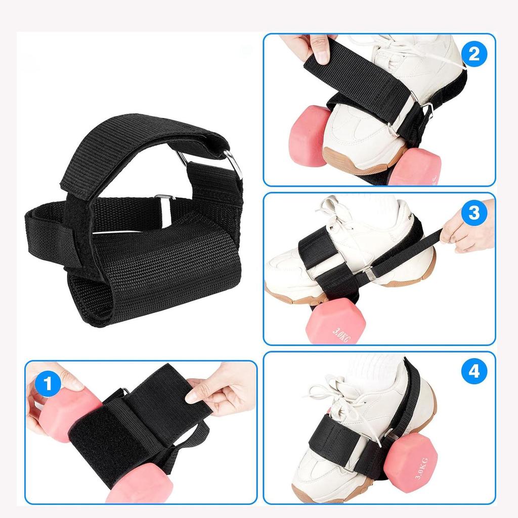 Adjustable Ankle Straps for Strength Training & Yoga - Leg Slimming Support