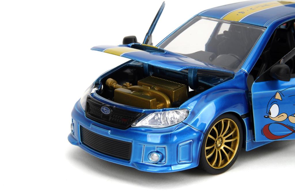 Sonic the Hedgehog 2012 Subaru Impreza WRX STI Druckgussauto Sonic Figur Spielzeug für Kinder und Erwachsene 124 &