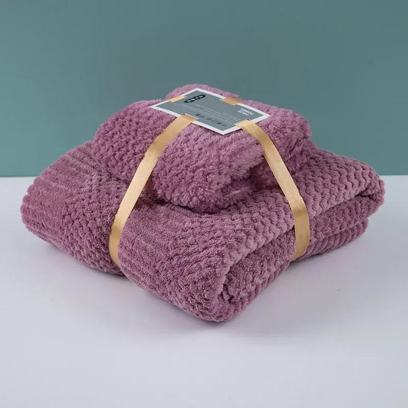 Coral Fleece Absorbent Hair Swimming Face Hand Bath Towel Sets Microfibre Towels Bathroom Towels Microfiber Towel Set Bath Towel