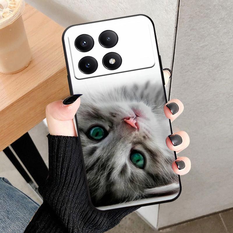 For POCO X6 Pro Case Cover Fundas Black Soft Silicone TPU Protective Phone Case For Xiaomi POCO X6 Pro Bumper Coque POCOX6 X 6