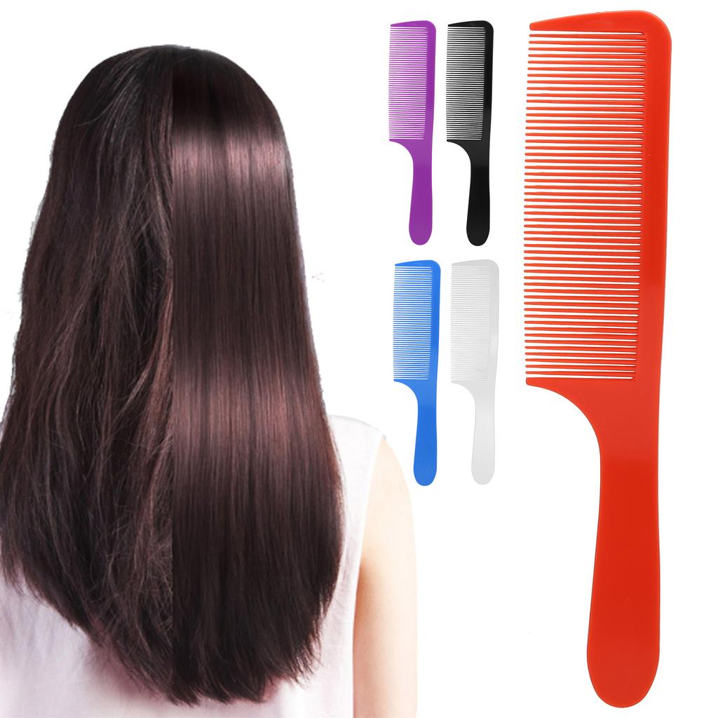 Comb Hair Plastic Curved Detangling Haircutting Combs Fine Teeth for Salon Household Barber