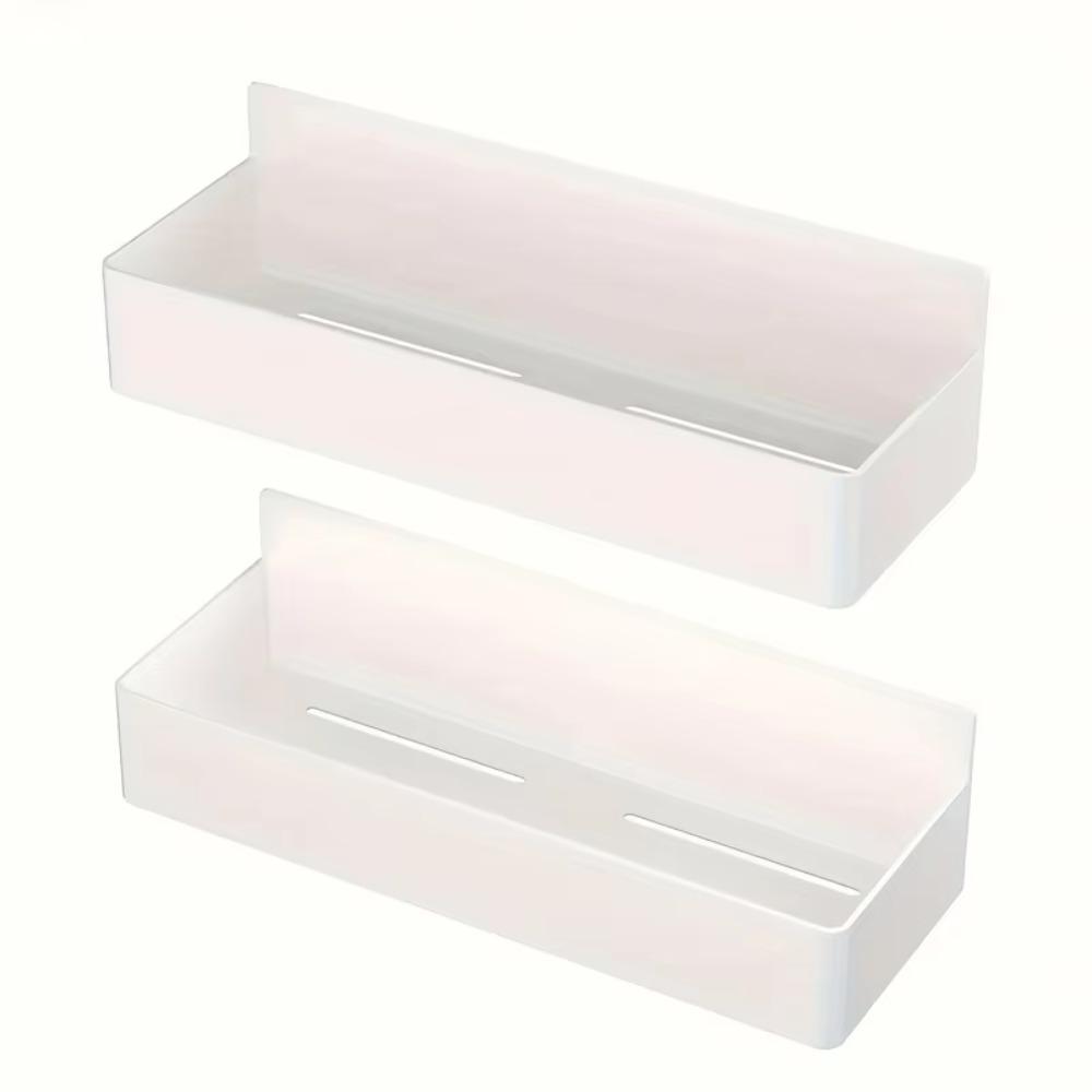 2pcs No Drilling Storage Basket Plastics Spice Storage Rack Refrigerator Microwaves