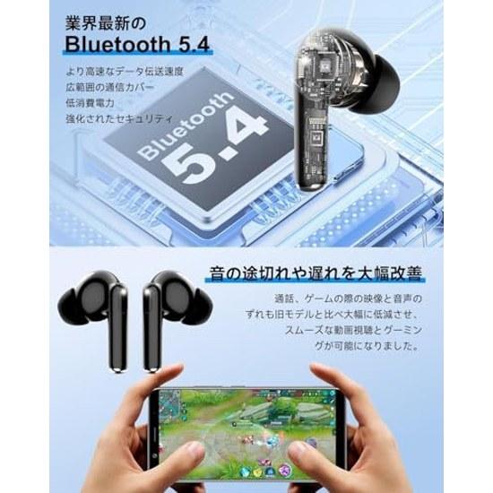 Wireless Earphones Bluetooth 6.0 V15 Compact Lightweight Cordless Popular Up 36 Hours Playback ENC Call Microphone Automatic Pairing Type-C Charging