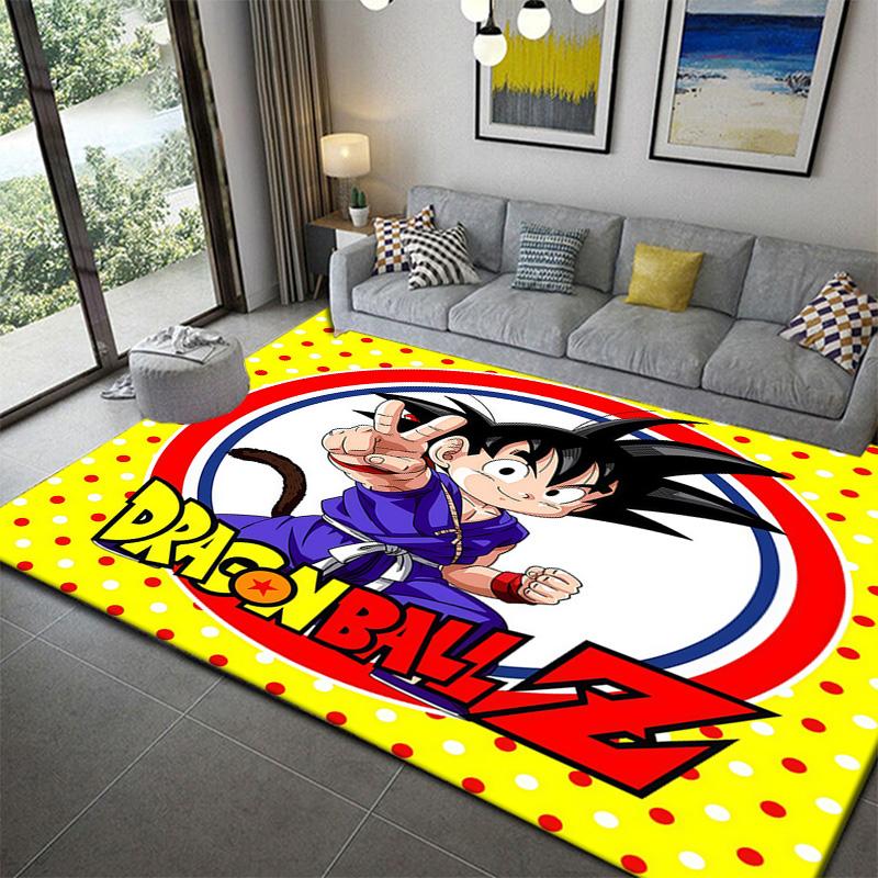 Dragon Ball Anime Art Design Area Ruganime Soft Washable Cartoon Floor Carpet
