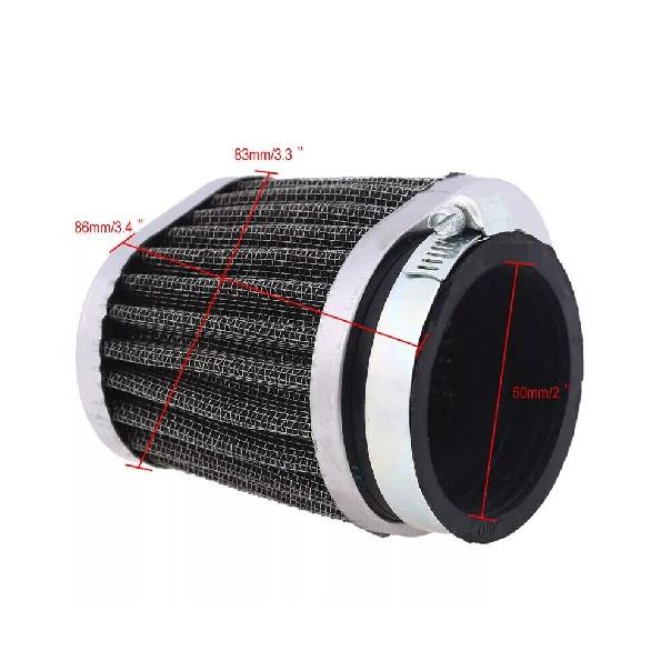 1*Motorcycle 50mm Air Filter Cleaner Carburetor Air Intake Pod For Dirt Bike Atv