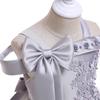 Girls' Off-Shoulder Spaghetti Strap Beaded Flower Princess Wedding Dress