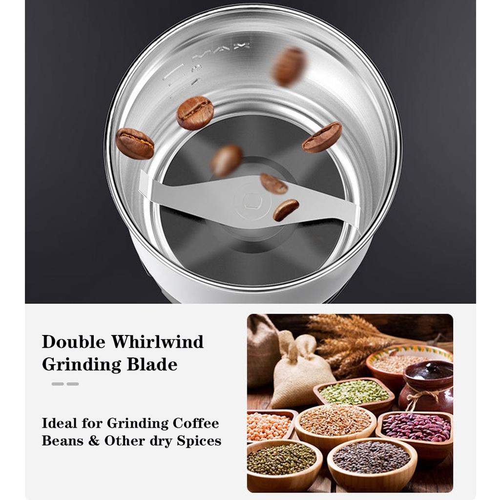 Electric Coffee Grinder Maker 220V Beans Mill Herbs Nuts Spice Grinding Milling 200W