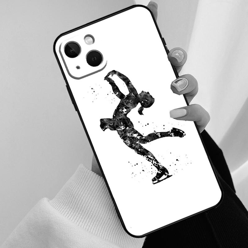Figure Skating Ice Skating Phone Case For iPhone 13 Pro Max 16 15 11 12 14 Pro Max mini XR 15 16 Plus 16e Cover Coque