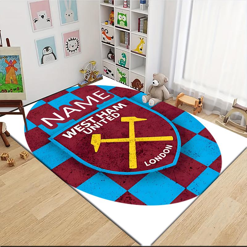 Custom Name Chelsea Heart London Crest Carpet Rug Customizable Soft Washable Anti-Slip Home Living Room Sofa Mats Personalized Rug. 0909238