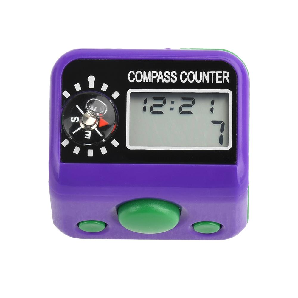 Electronic Finger Counter with Compass Resettable 5 Digit LCD Electronic Digital Display Finger Hand Tally Counter