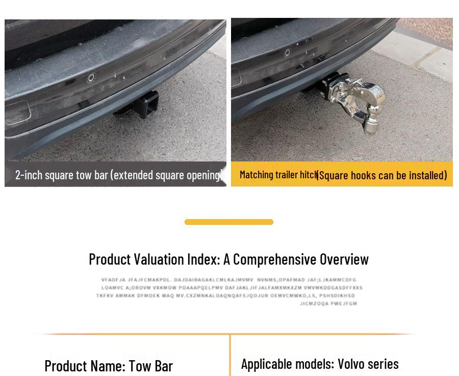 Enhanced Trailer Hitch for Volvo XC60/XC90 and Rogue Tow Bar