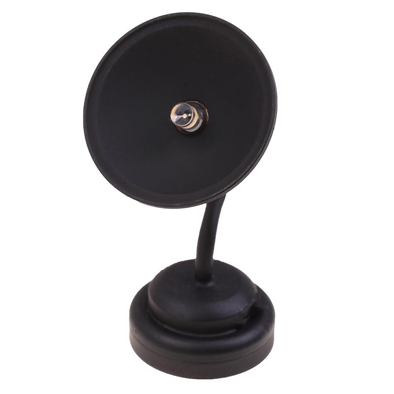 1:12 Dollhouse Miniature Led Lamp Black Wall Lamp W/Switch Furniture Decor Toy