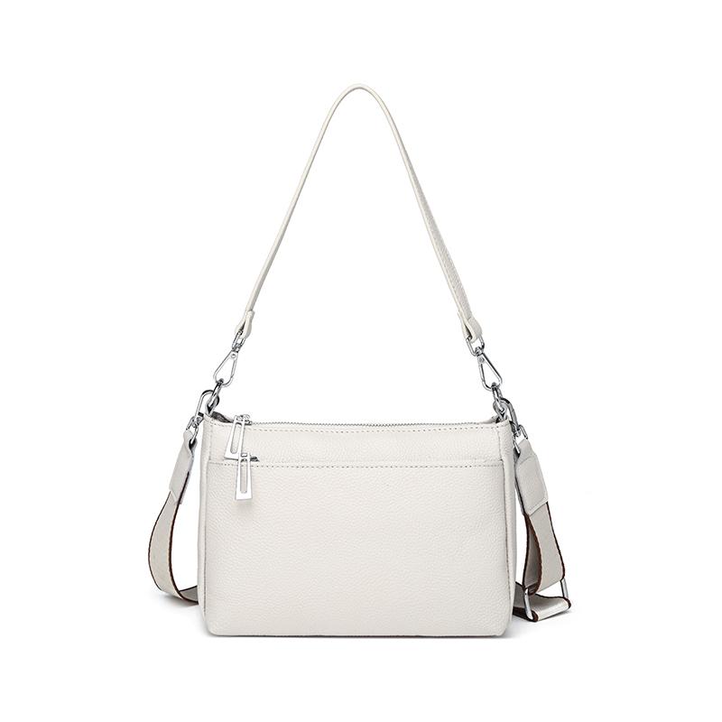 Hochwertige Echte Leder Damen Umhängetasche Wasserdichtes Rindsleder Stoff Mode Crossbody Tasche Einfarbige Damen Handtaschen