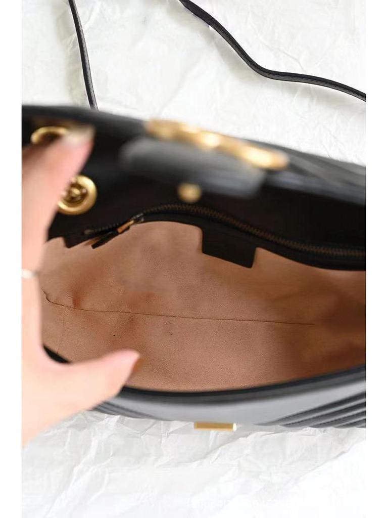 G Home Marmont Heart Saddle & Dionysus Chain Ripple Crossbody Women's Bag