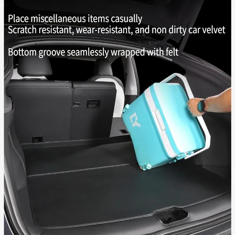 Rear Trunk Both Side Guards for Tesla Model Y Juniper 2025 PU Leather Surface Corner Protection Cover Cargo Liner Anti-dirty Pad