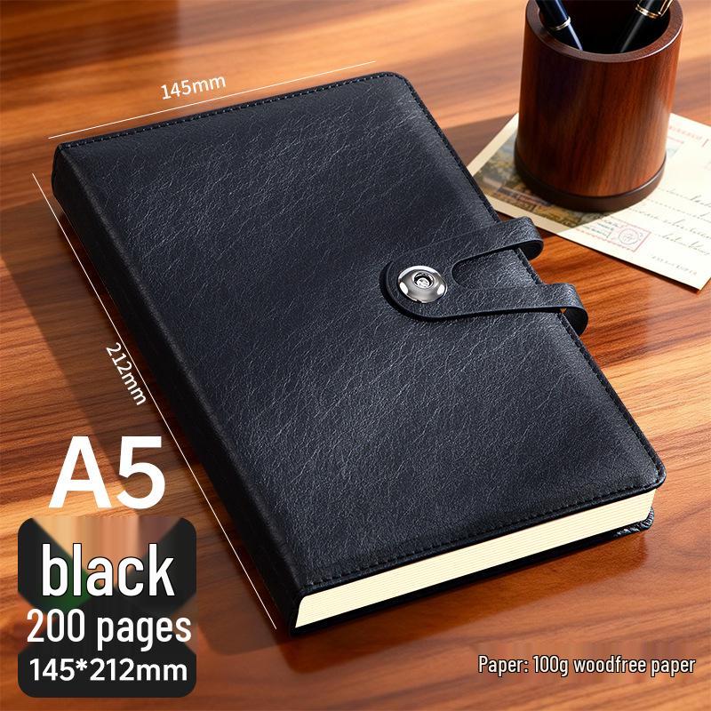 A5 Custom Logo Engraved Thickened Business Office Notebook