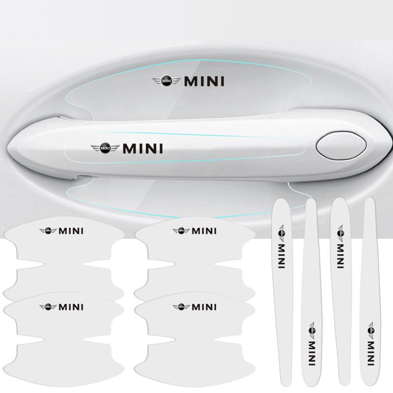 8pcs Car Door Handle Stickers Transparent Protector Film For BMW Mini Works Cooper F54 F55 F56 F57 F60 R50 R52 R53 R55 R56 R57