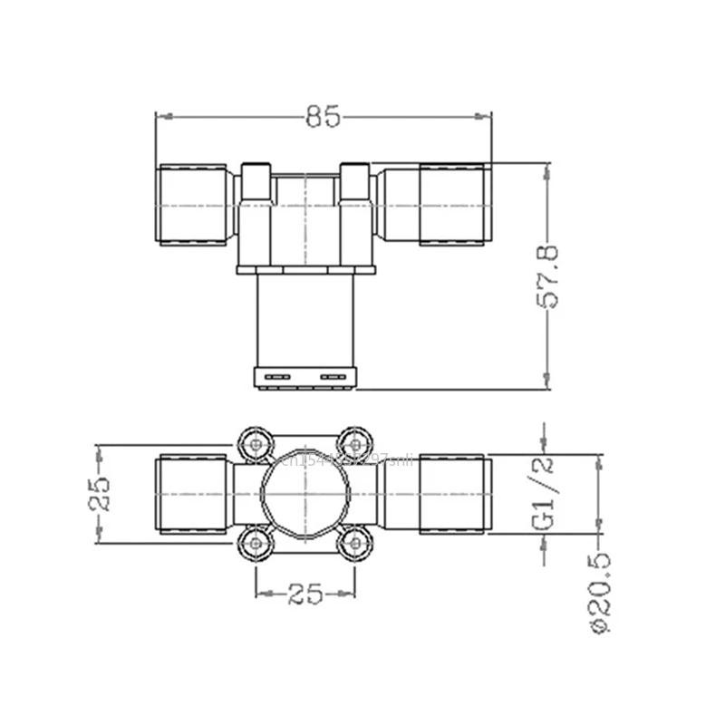שסתום סולנואיד עם הברגה זכר 1/2 אינץ', 220V AC / 12V DC, שסתום בקרה מגנטי למים, מתג בקר לחץ פנאומטי, מפצל, סגור בדרך כלל