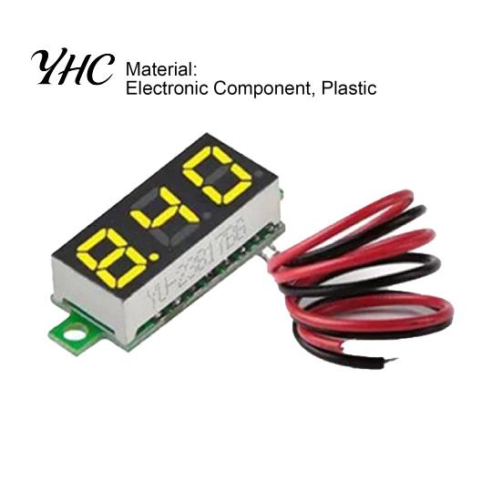 Spannungsprüfer Einstellbar Hohe Genauigkeit Mini-Voltmeter 0,28 Zoll Zwei-Draht Digital für Auto