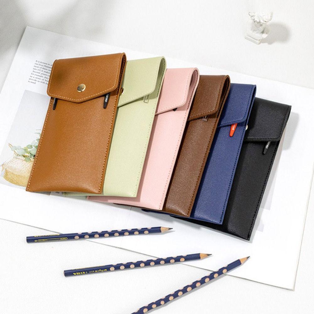PU Leather Pen Protective Cover Portable Eyeglass Bags Creative Pencil Bag Pen Cover  Glasses