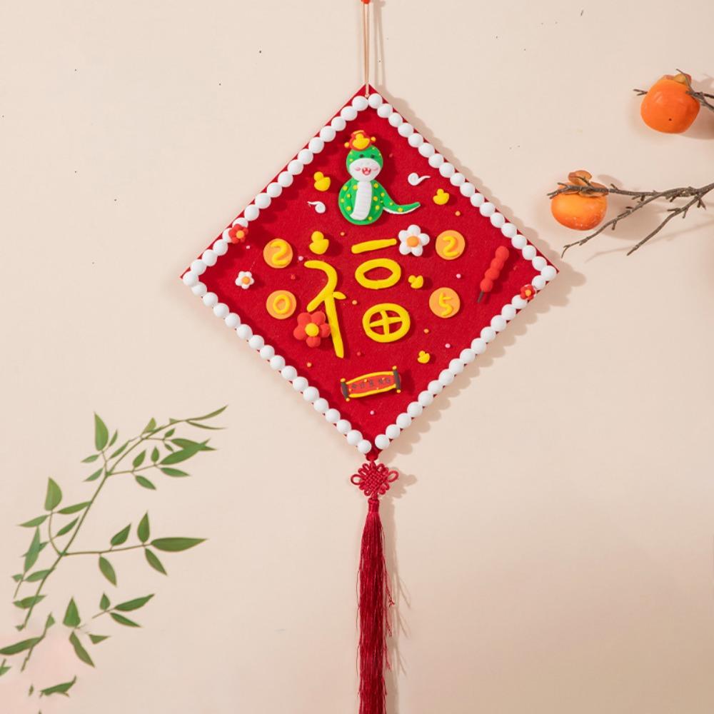 

Подвеска Знак зодиака Змея на китайский Новый год, мультяшная, сделай сам, подвеска с символом удачи, лунный Новый год Style A