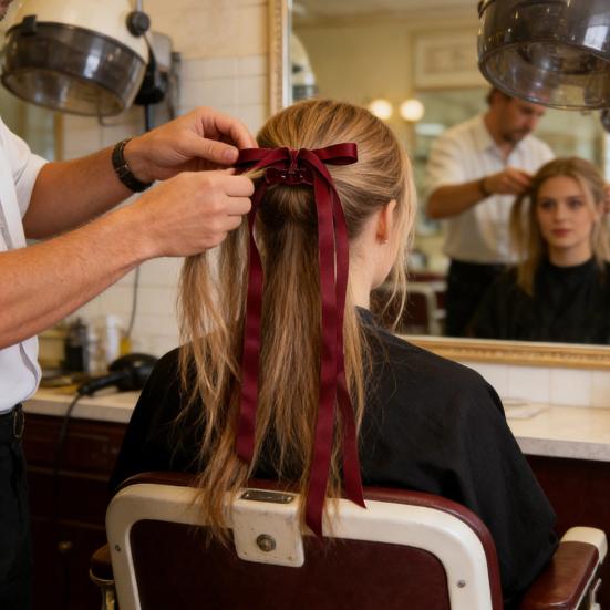 Magnetische Haarspange mit rutschfesten Zähnen, Schleifenverzierung für den Hinterkopf, Haarklammer für halboffene Frisuren, Haarstyling-Tool