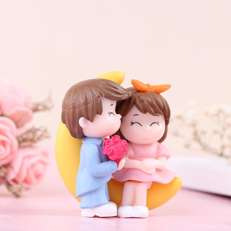 Lovers Couple Miniature Mini Doll DIY Terrarium Figurines Fairy Garden Decor Valentine's Day Gift Home Accessories