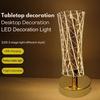 3D Acrylic LED Night Lamp with Gold Base – Starry Sky Waist Design, Touch Control Cordless Decorative Table Light for Bedroom, Living Room