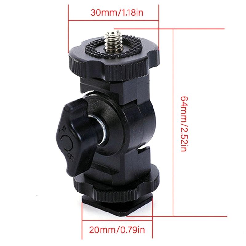Hot Shoe Mount Adapter 1/4inch Screw LED Fill Light Socket Stand Camera Hot Shoe Microphones Monitor Adapter Socket