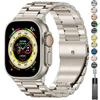 Stainless Steel Strap For Apple Watch Ultra 2 49 45 41 40 46 38 42 44mm Metal Band Bracelet For iWatch Series 10 9 8 7 6 5 4