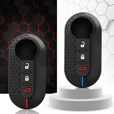 Silicone Remote Key Case for Fiat Palio 500 Panda Punto Dot Attractive Lancia Musa Grande 500L Ducato Keychain Car Key Cover